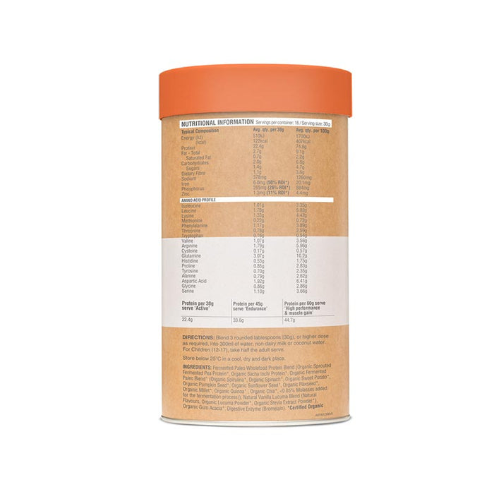 Amazonia Raw Protein Paleo Fermented Vanilla Lucuma 500g