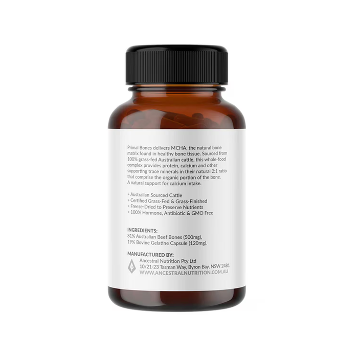 Ancestral Nutrition Primal Bones Grass-Fed Bone Matrix 60 Capsules