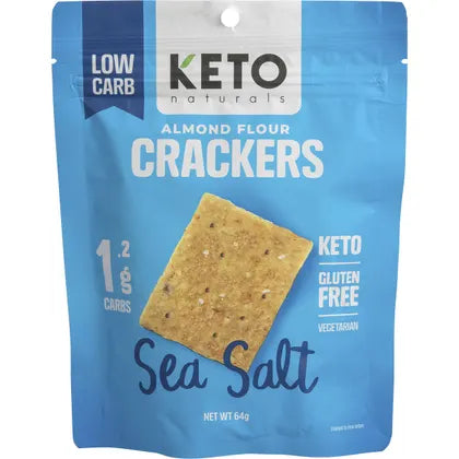 Keto Naturals Almond Flour Crackers Sea Salt 64g