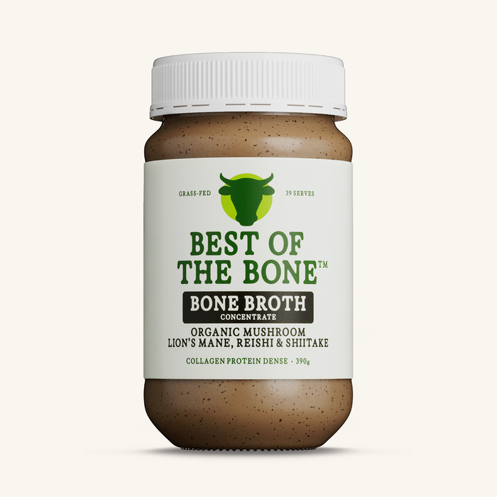 Best of the Bone Bone Broth Beef Concentrate Healing Mushrooms Organic Lions Mane Reishi Shiitake 390g gallery image 2