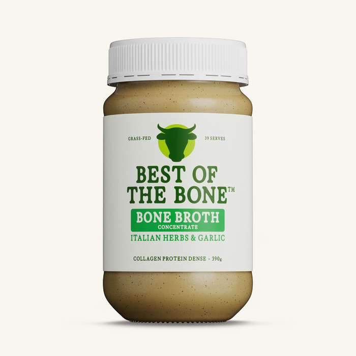 Best of the Bone Bone Broth Beef Concentrate Organic Italian Herbs Garlic 390g gallery image 2