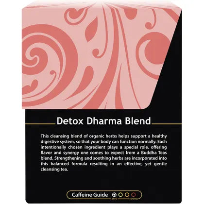 Buddha Teas Organic Herbal Tea Bags Detox Dharma Blend 18 Pack