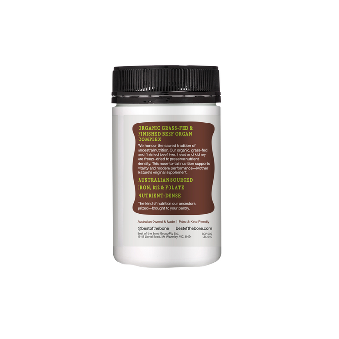 Best of The Bone Organic Beef Organ Complex 160 Capsules