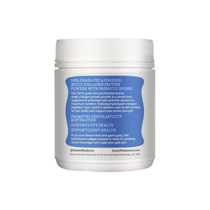 Best of the Bone Healing Multi-Collagen Protein Powder Gut & Immunity Blend with Probiotic Spores Unflavoured 210g