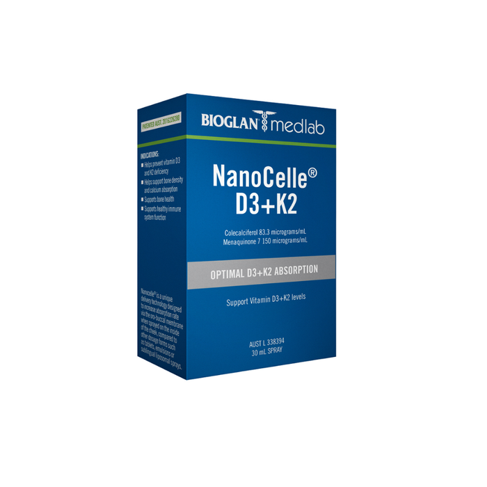 Bioglan Medlab NanoCelle D3 + K2 Spray 30ml