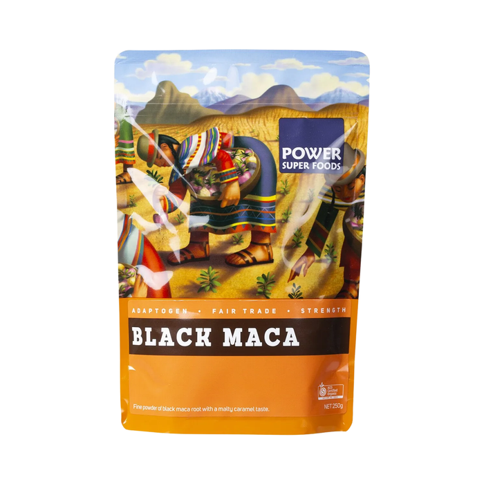 Power Super Foods Black Maca Powder Certified Organic 250g