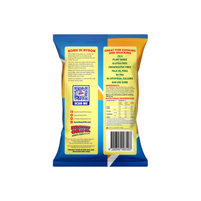 Byron Bay Chilli Cheese Cornchips G/F 250g