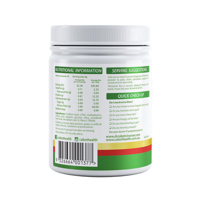 Cabot Health Fibretone Neutral Flavour Powder 200g