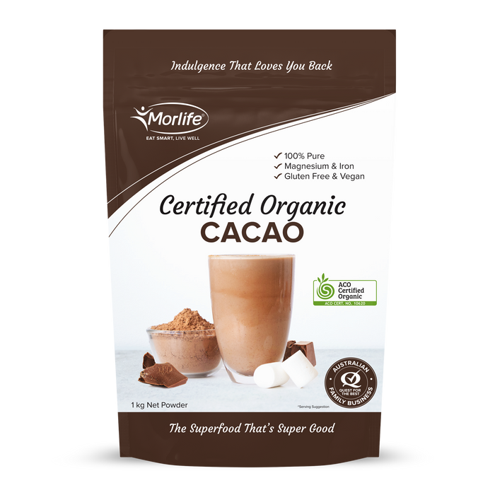Morlife Cacao Powder Certified Organic 1kg product image