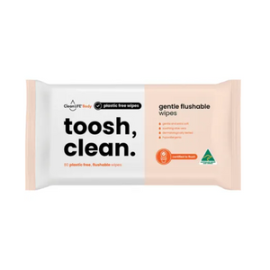 CleanLIFE Toosh Clean Flushable Plastic Free Wipes 80 Pack