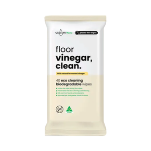 Cleanlife Vinegar Clean Floor Plastic Free Wipes 40pk