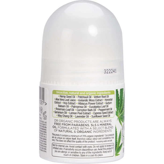 Dr Organic Organic Hemp Oil Roll On Deodorant 50ml