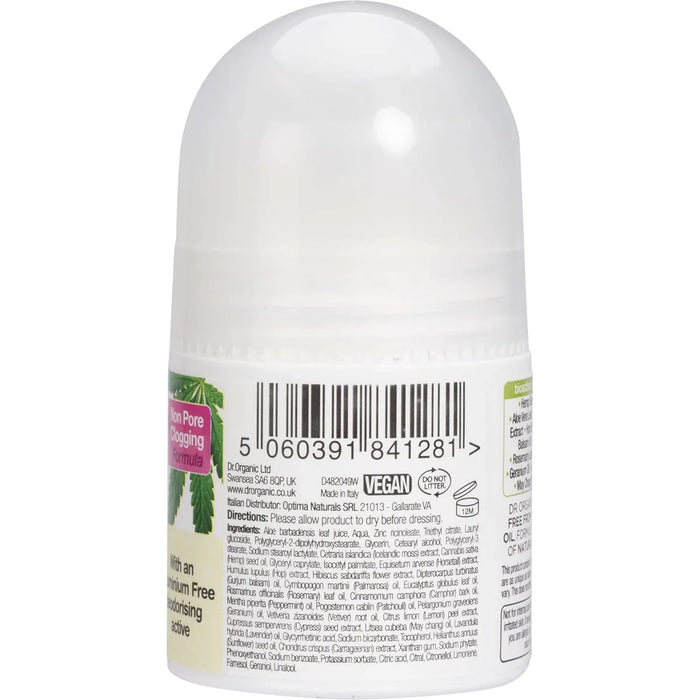 Dr Organic Organic Hemp Oil Roll On Deodorant 50ml