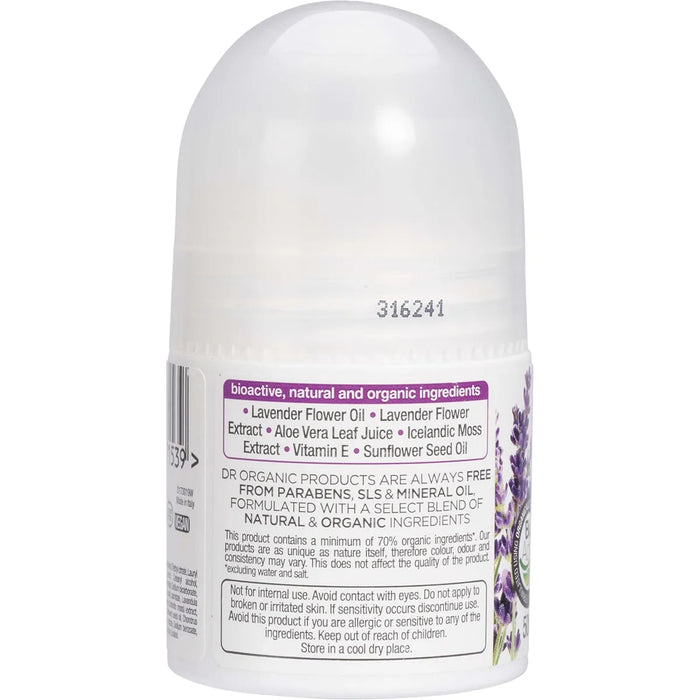 Dr Organic Lavender Roll On Deodorant 50ml