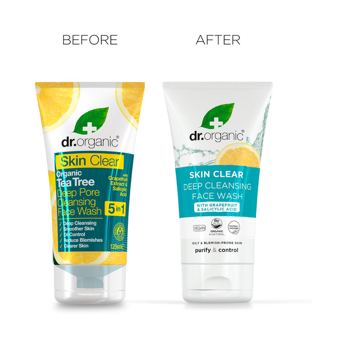 Dr Organic Deep Cleansing Face Wash Skin Clear 125ml
