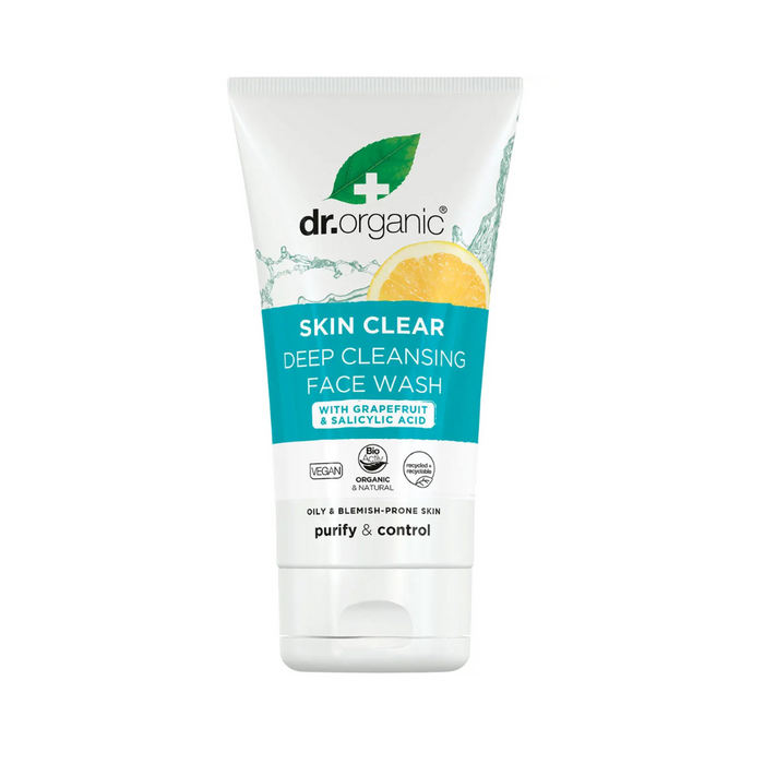 Dr Organic Deep Cleansing Face Wash Skin Clear 125ml