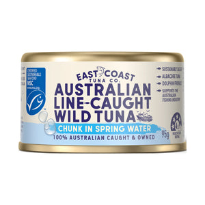 East Coast Tuna Co Australian Line-Caught Wild Tuna Chunks in Spring Water 95g