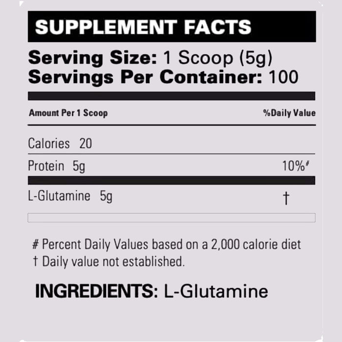 EHP Labs Glutamine Pure Micronized Powder 100 Servings 500g