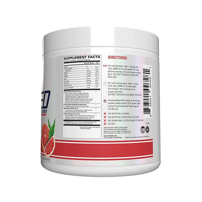 EHP Labs OxyShred Ultra Concentration Pink Grapefruit 60 Servings 276g