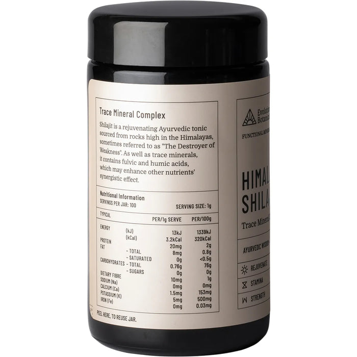 Evolution Botanicals Himalayan Shilajit 80 Trace Mineral Complex 100g