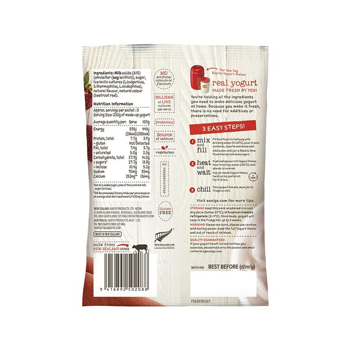 EasiYo Everyday Range Strawberry Yoghurt Base 230g Carton of 8