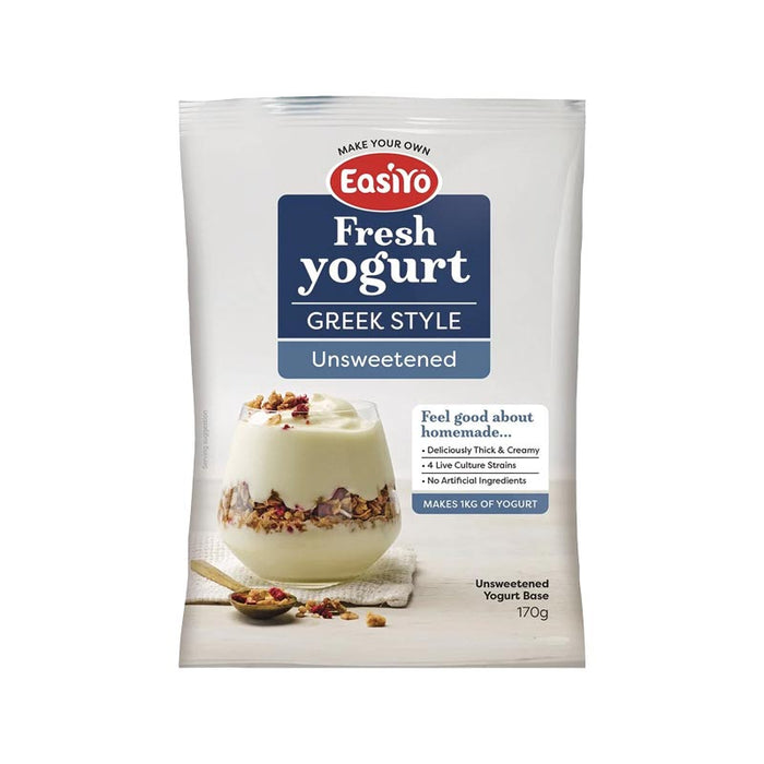 EasiYo Wellbeing Range Greek Style Unsweetened Yoghurt Base 170g Carton of 8