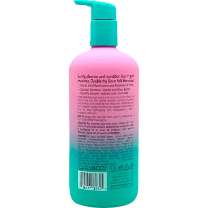 Giovanni Eco Chic Kids 2-in-1 Daily Shampoo & Conditioner bottle with vibrant design and pump.