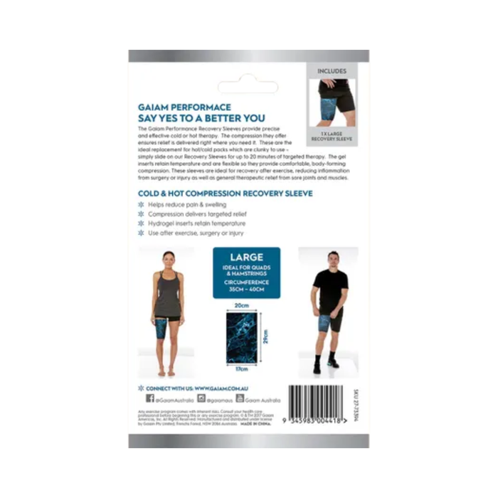 Gaiam Cold & Hot Compression Recovery Sleeve Large