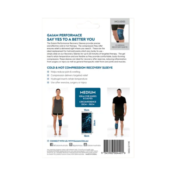 Gaiam Cold & Hot Compression Recovery Sleeve Medium