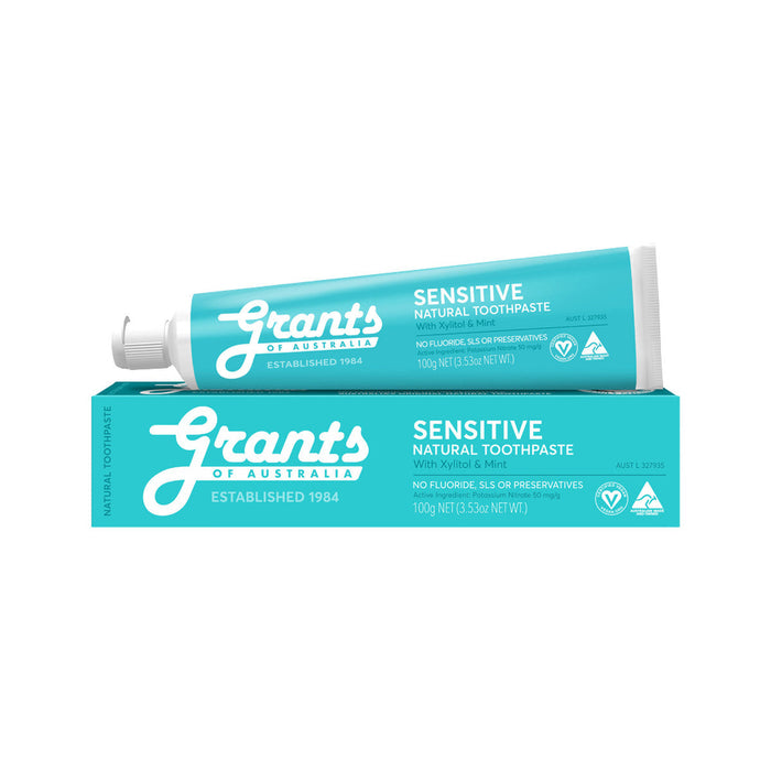 Grants of Australia Natural Toothpaste Sensitive with Xylitol & Mint 100g
