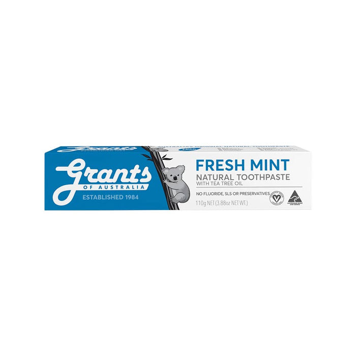 Grants of Australia Natural Toothpaste Fresh Mint with Tea Tree Oil 110g