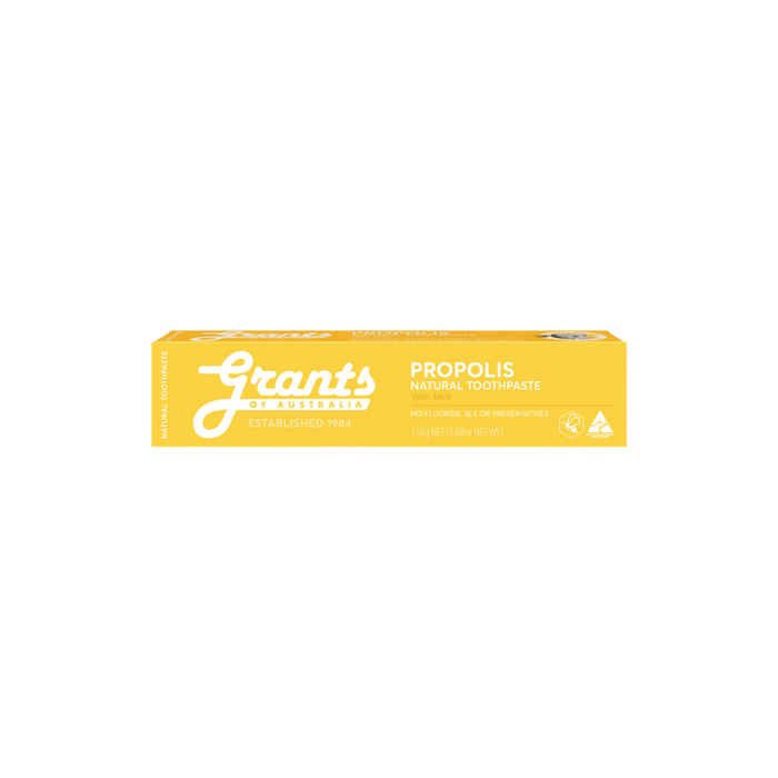 Grants of Australia Natural Toothpaste Propolis with Mint Fluoride Free 110g