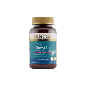 Herbs of Gold Zinc Chewable Mixed Berry 60 Tablets