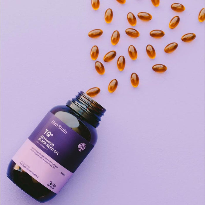 Hab Shifa TQ+ Ultra Strength Black Seed Oil Cold Pressed 120 Capsules