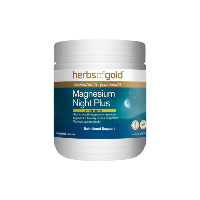 Herbs of Gold Magnesium Night Plus (Citrus Berry) Oral Powder