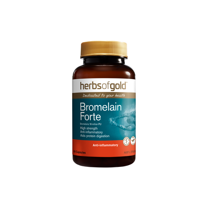 Herbs of Gold Bromelain Forte 60 Capsules