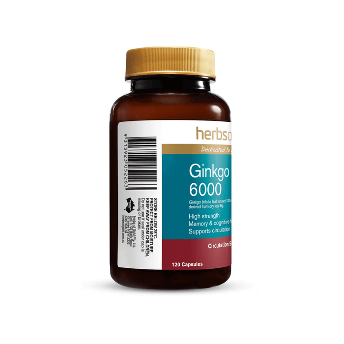 Herbs of Gold Ginkgo Biloba 6000 120 Capsules