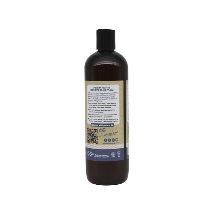 Honest to Goodness Natural Unscented Castile Soap 500ml