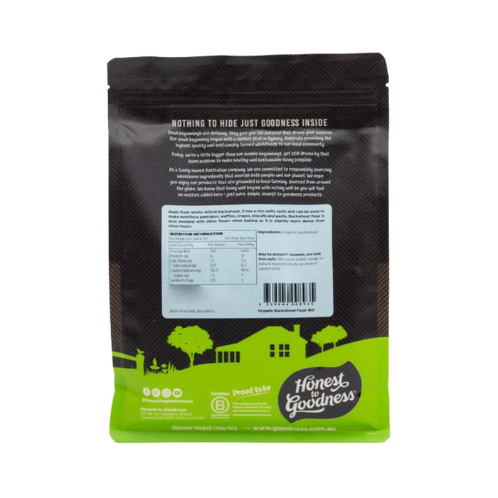 Honest to Goodness Organic Buckwheat Flour 1kg