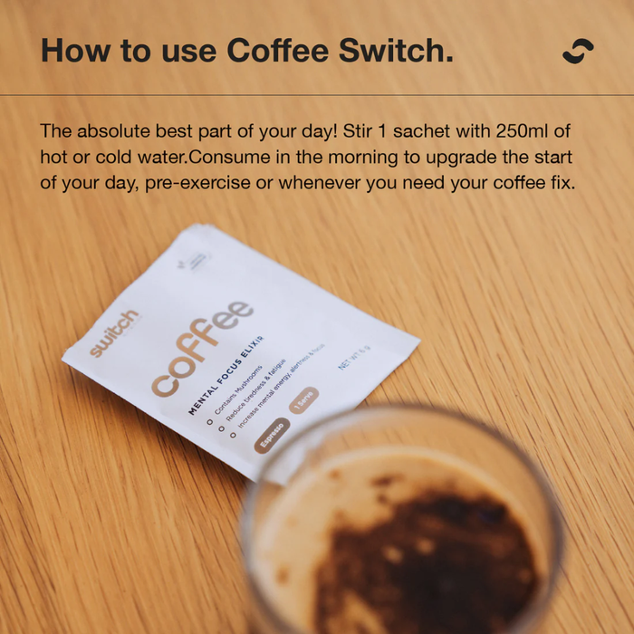 Switch Nutrition Coffee Mental Focus Elixir Naked Espresso 25 Pack