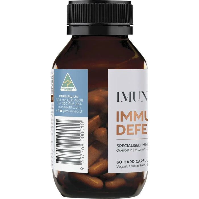 IMUNI Immune Defence Quercetin, Vitamin D3 & C, Zinc 60 Capsules