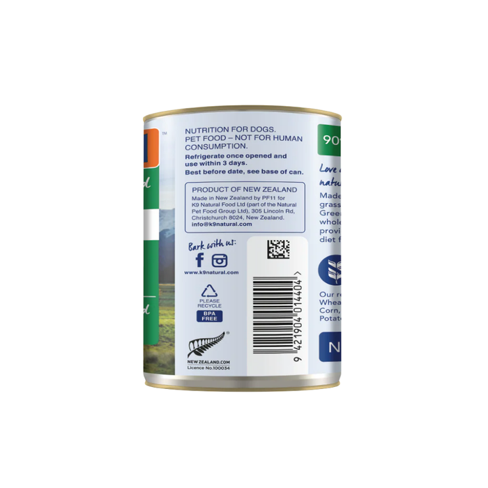 K9 NATURAL NZ Lamb & King Salmon Feast 370g