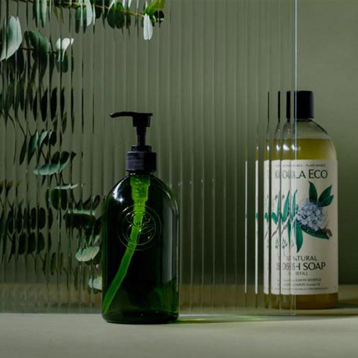 Koala Eco Apothecary Glass Bottle Jade Green with Pump 500ml