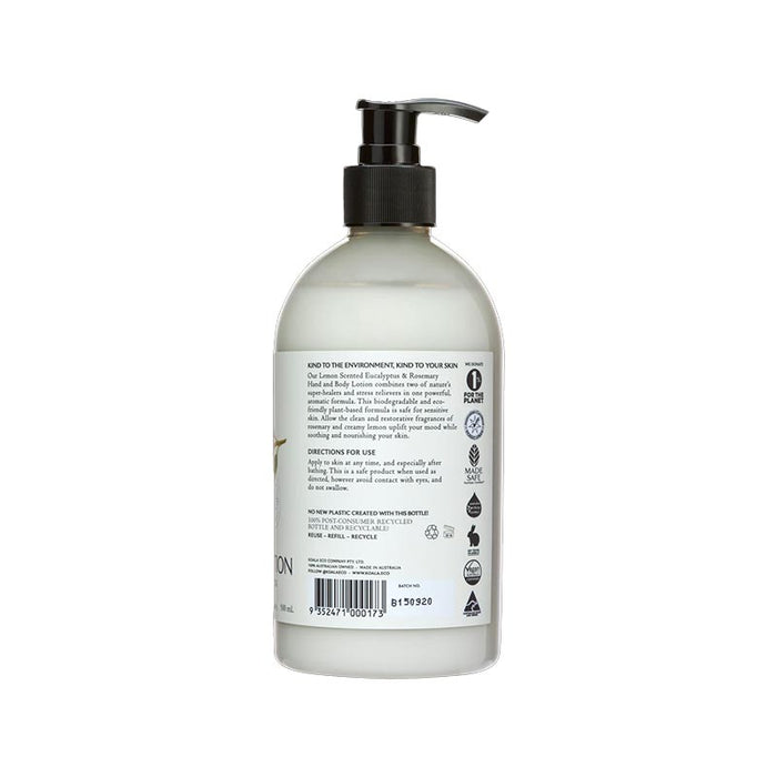 Koala Eco Hand & Body Lotion Lemon Scented Eucalyptus & Rosemary 500ml