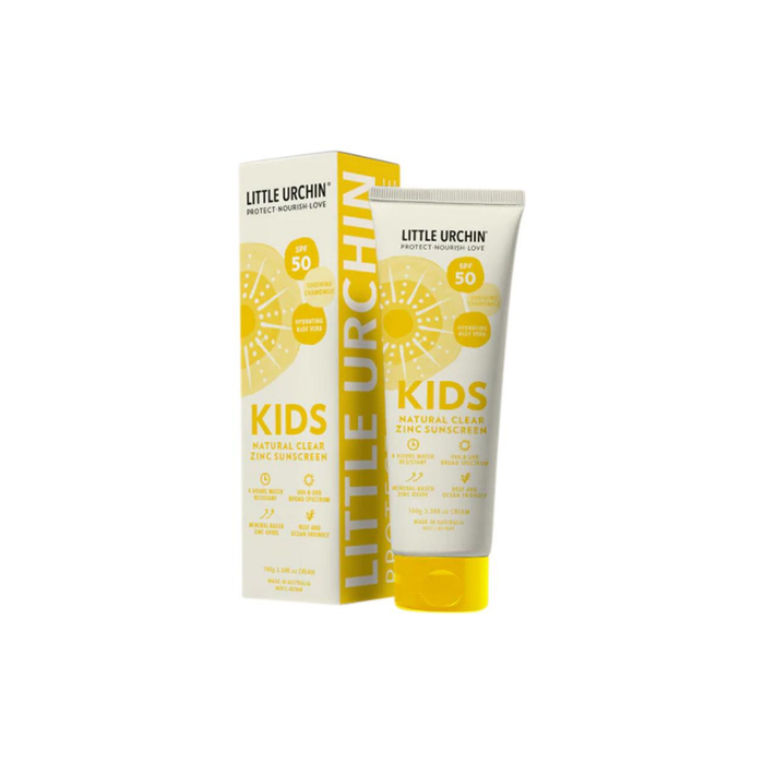Little Urchin Natural Kids Sunscreen Clear Zinc SPF 50 100g