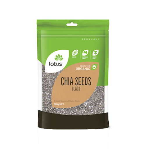 Lotus Organic Black Chia Seeds 500g product image