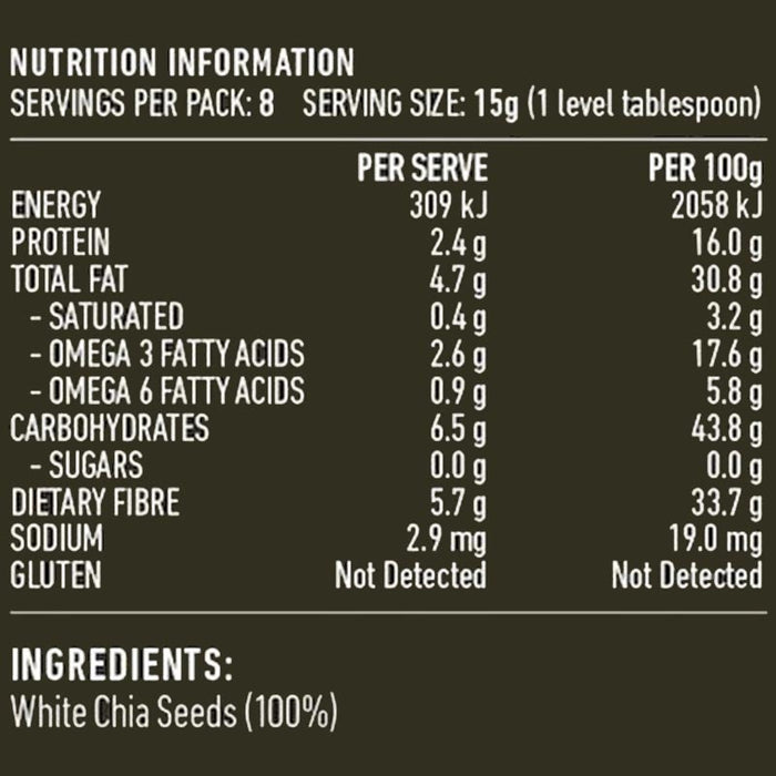 Lotus Chia Seeds White 125g