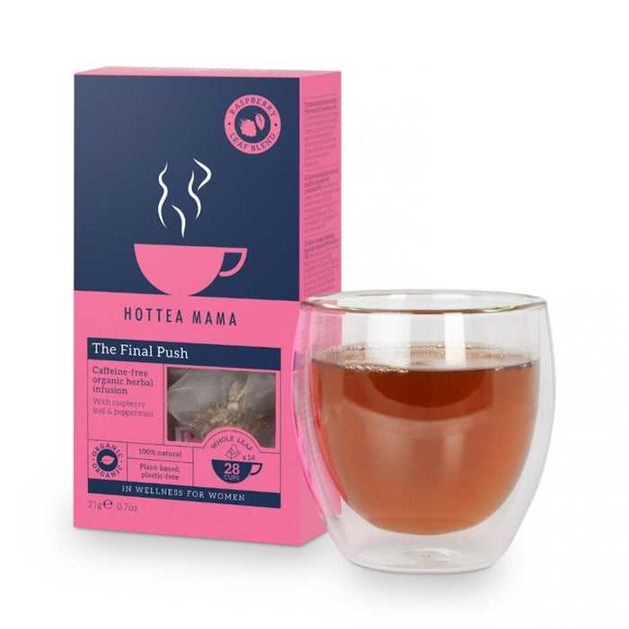 Hottea Mama Organic The Final Push Raspberry Leaf Tea 14 Pack