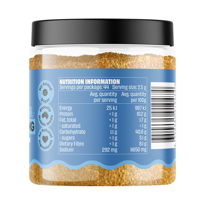 Mingle Umami Everything Seasoned Salts side label with product information
