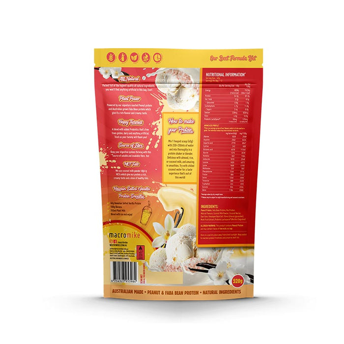 Macro Mike Hawaiian Salted Vanilla Plant Based Protein 520g